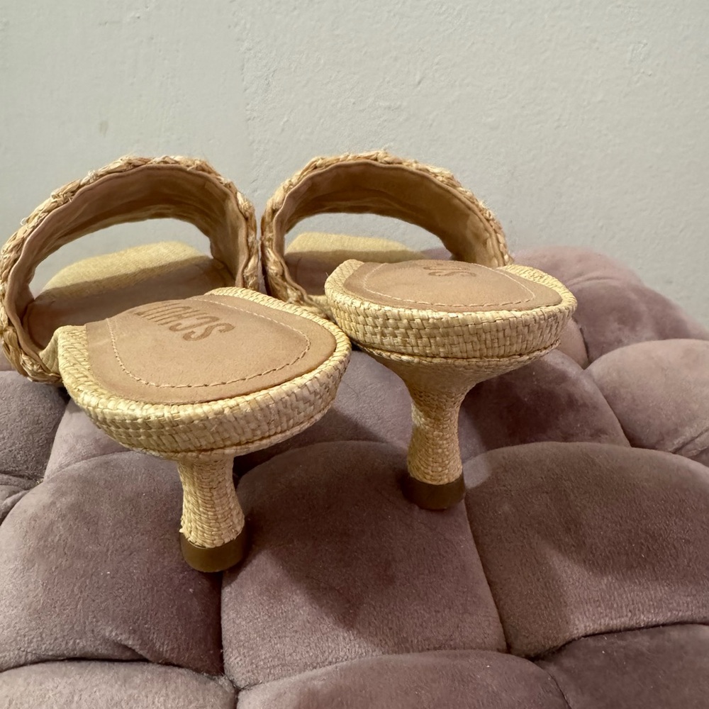 Schutz dethalia straw raffia sandal, kitten heel, natural, size 5 - Picture 7 of 10